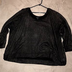 Torrid black metallic sweatshirt